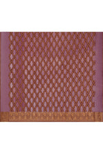 Thumbnail for Joban Fashion Plum Purple Crepe Chiffon Pure Handloom Banarasi Silk Saree