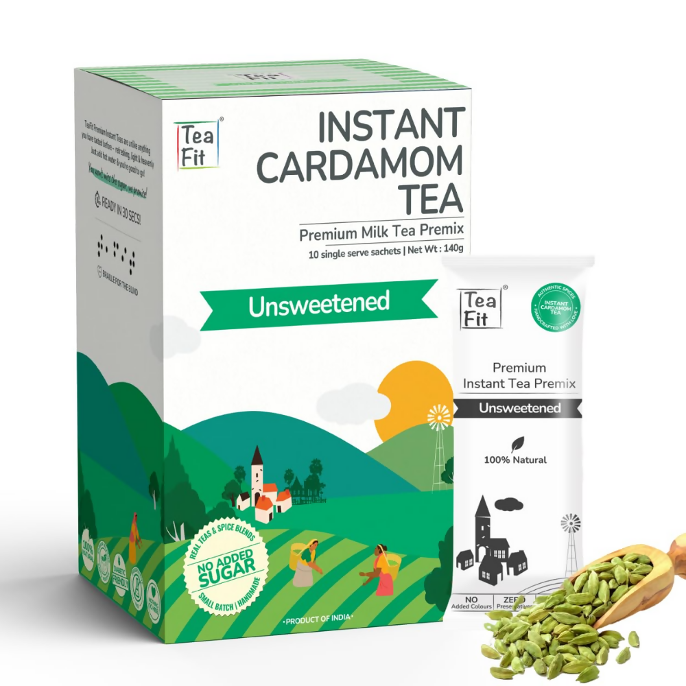 TeaFit Premium Zero Sugar Instant Tea Premix - Masala & Cardamom - Distacart