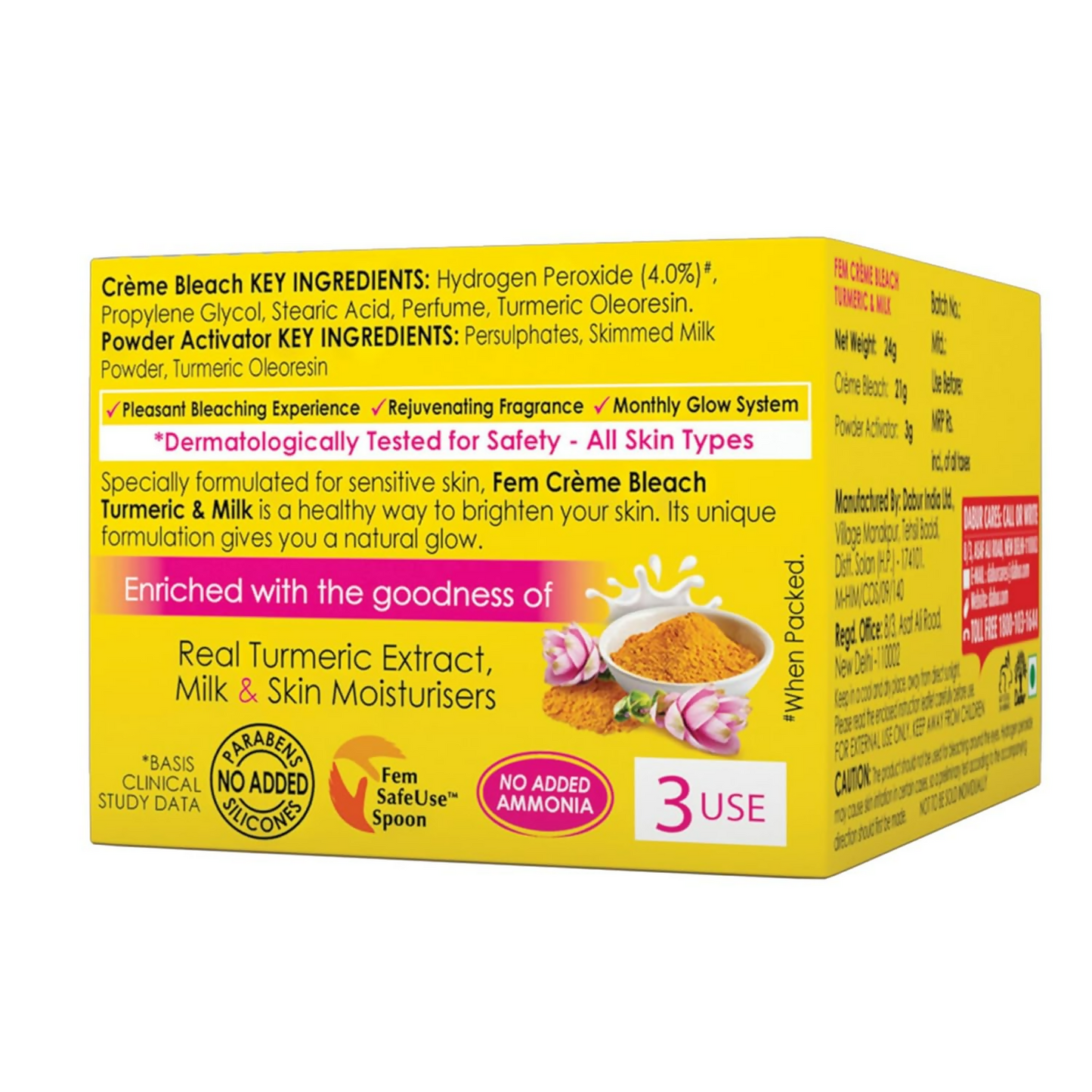 Fem Fairness (Turmeric&Milk) Creme Bleach - Distacart