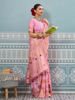 Thumbnail for Astita Light Pink Silk Saree