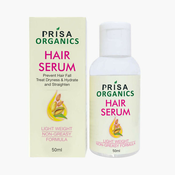 Prisa Organics Hair Serum With Argan Oil & Vitamin E - Promotes Hair Growth, Prevents Hair Loss and Thinning - Distacart