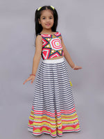 Thumbnail for Lil Drama Shor-Gul Multicolor Lehanga Choli Set for Girls