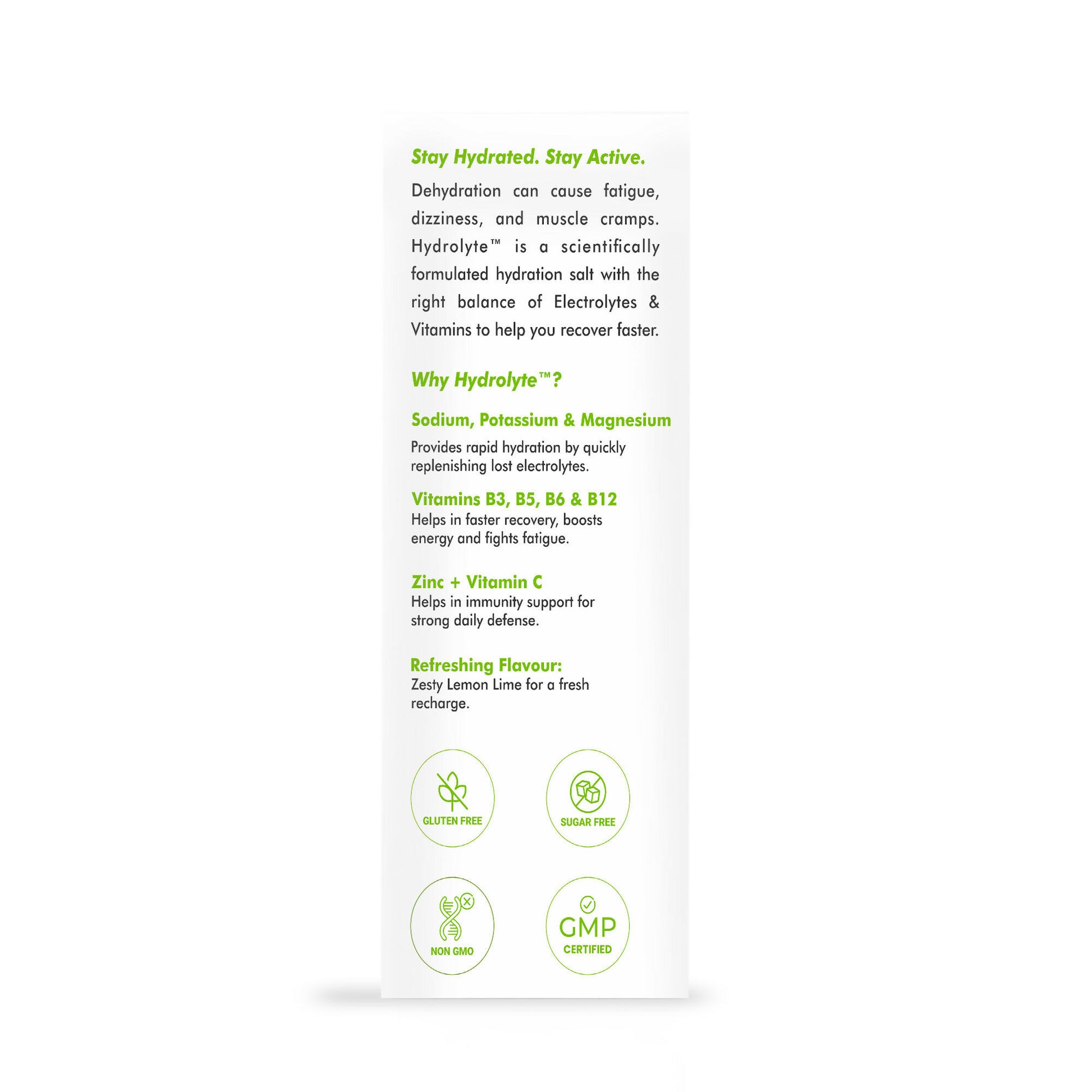 Dr. Morepen Hydrolyte Electrolyte & Vitamin Drink Mix - Lemon Lime - Distacart