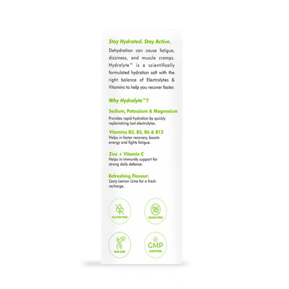 Dr. Morepen Hydrolyte Electrolyte & Vitamin Drink Mix - Lemon Lime - Distacart