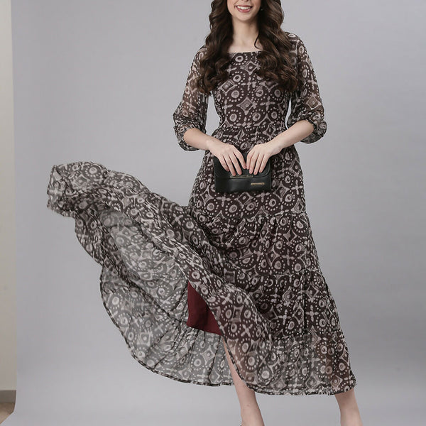 Souchii Printed Maxi Dress