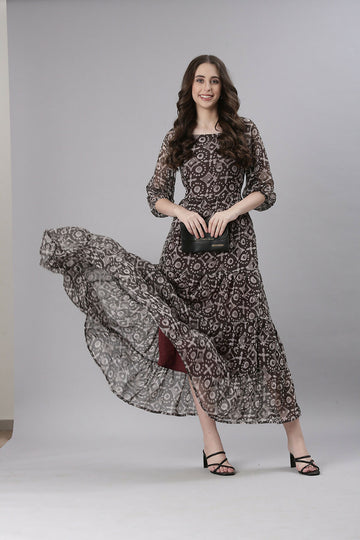 Souchii Printed Maxi Dress - Dista