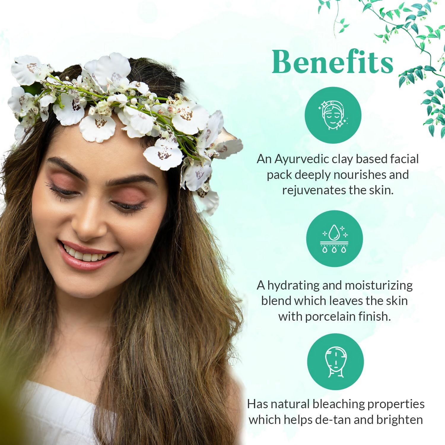 HaappyHerbs Ayurvedic De Tan & Hydrating Face Pack - Dista
