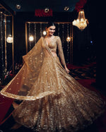 Thumbnail for Jyoti Fashion Women's Beige Kasturi Silk Georgette Sequins with Dori Embroidered Designer Lehenga Choli Set - Distacart