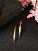 Thumbnail for NVR Women Gold-Plated Geometric Shape Drop Earrings - Distacart