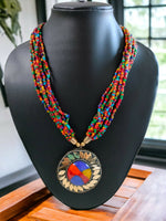 Thumbnail for Inhanns Everyday Statement Beaded Pendant Necklace - Multi Colour - Distacart