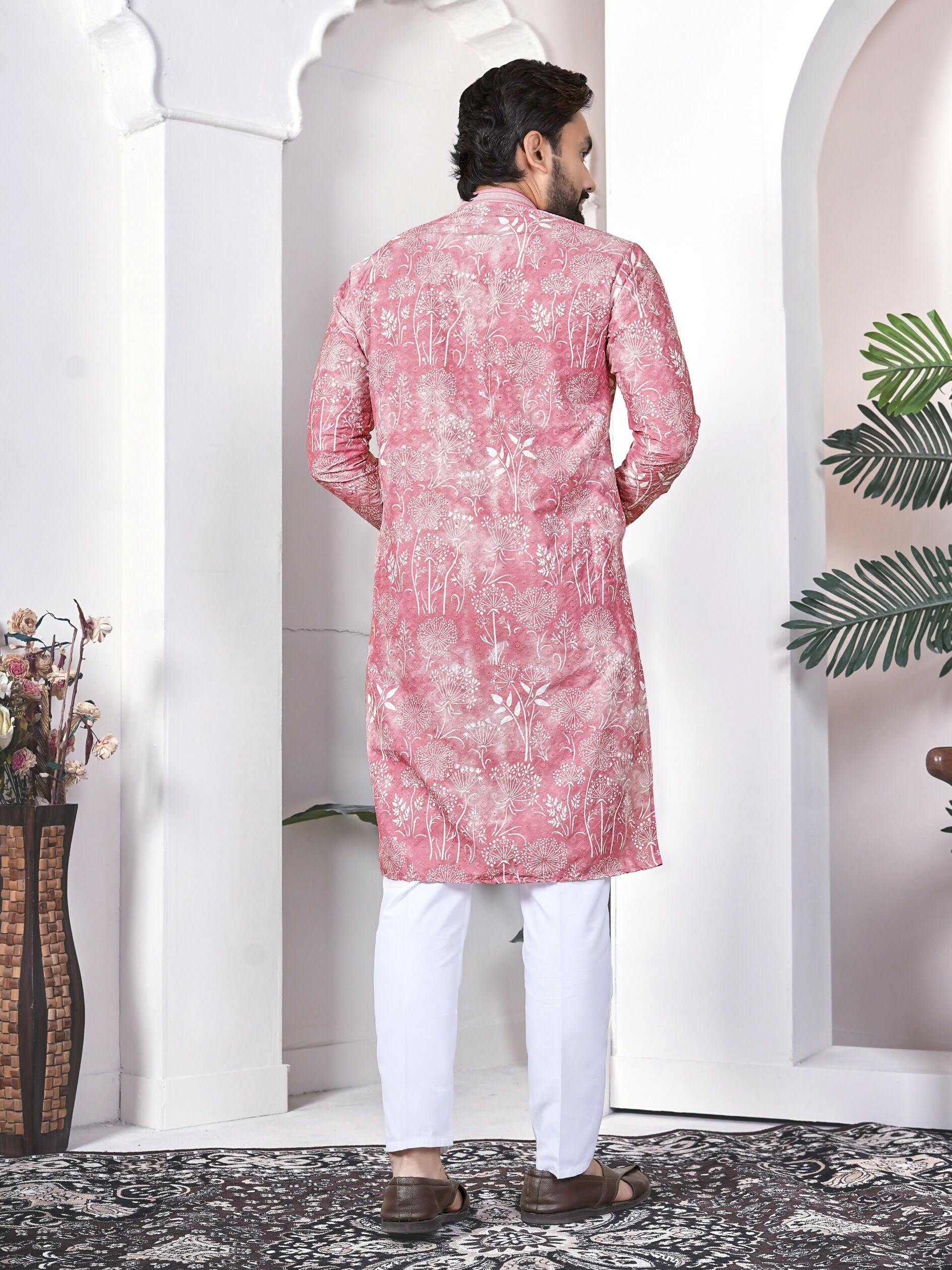Anaita Pink Digital Printed Work Cotton Straight Kurta - Distacart