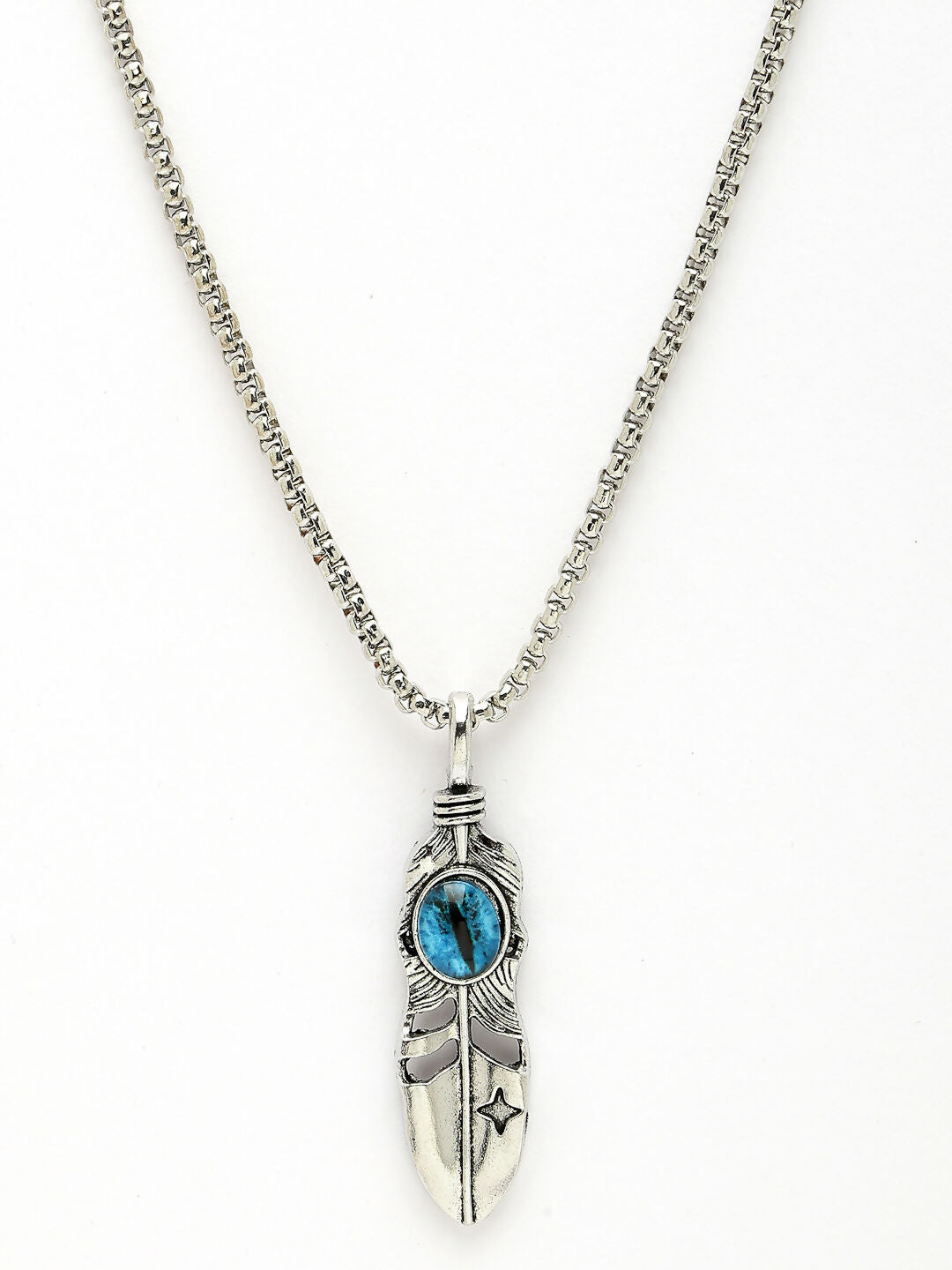 NVR Men's Silver-Plated Stainless Steel Pendant with Chain - Distacart