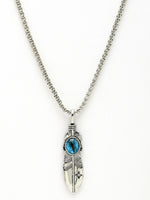 Thumbnail for NVR Men's Silver-Plated Stainless Steel Pendant with Chain - Distacart