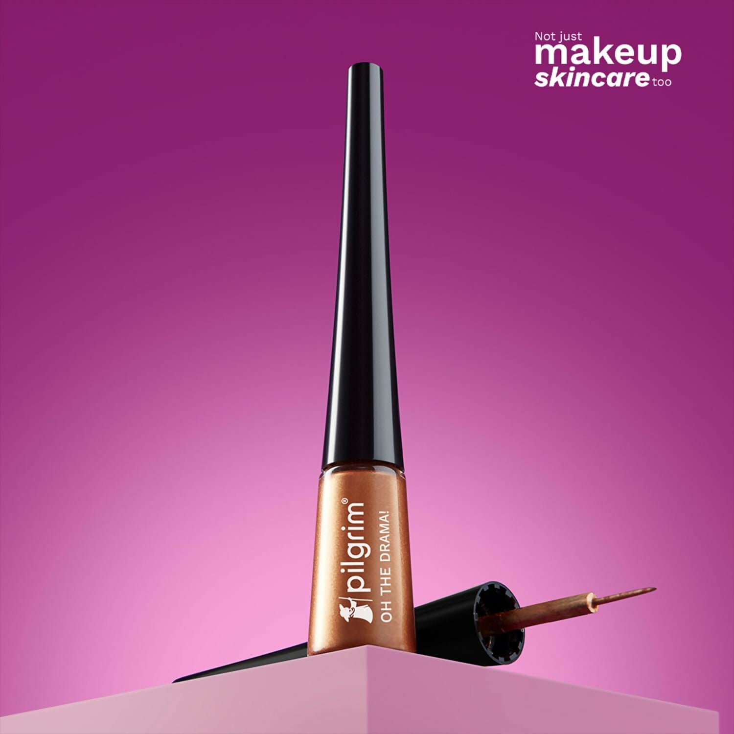 Pilgrim Metallic Eyeliner Boldly Bronze, Long Lasting & Smudge Proof Enriched With Argan Oil - Distacart