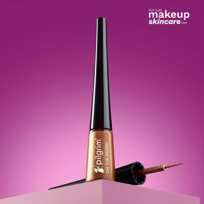 Pilgrim Metallic Eyeliner Boldly Bronze, Long Lasting & Smudge Proof Enriched With Argan Oil - Distacart
