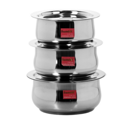 Sumeet Stainless Steel Cookware Set With Lid - Dista