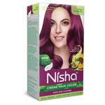 Thumbnail for Nisha Creme Hair Color for Women - Wine Burgundy - Distacart