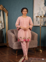 Thumbnail for Teeya Creation Women's Lavender Embroidered Kurti Set - Dista