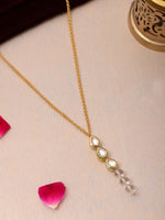 Thumbnail for Ruby Raang White Clear Quartz Kundan Necklace