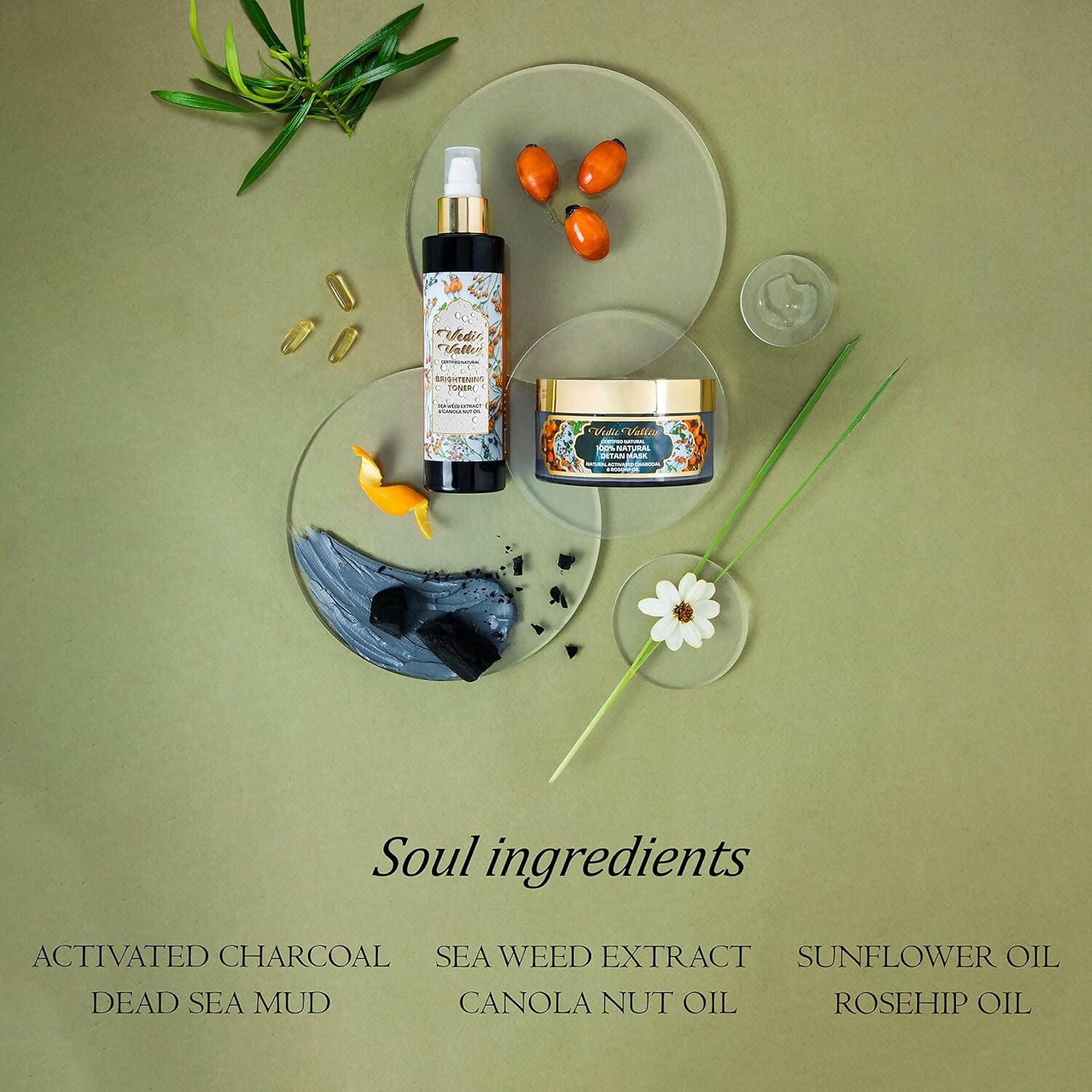 Vedic Valley 100% Natural Detan Face Mask & Face Mist Combo - Distacart