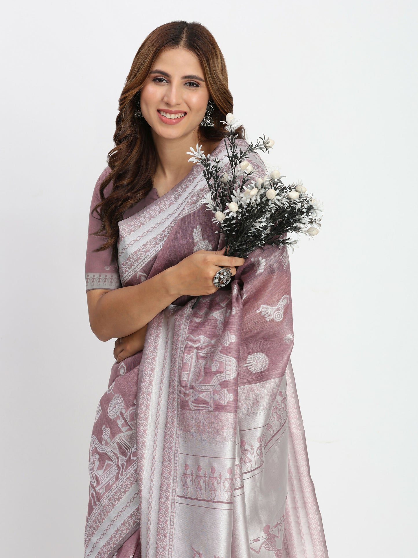 Shree Shyam Fashion Linen Cotton Sea Green Saree - Distacart