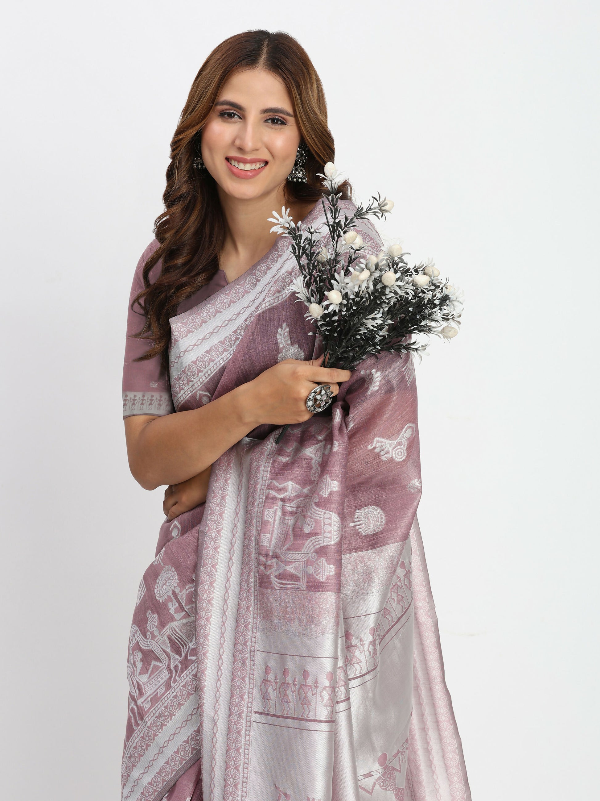 Shree Shyam Fashion Linen Cotton Sea Green Saree - Distacart