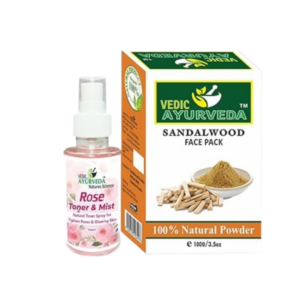 VedicAyurveda Sandalwood Powder with Rose Water - Dista