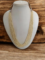 Thumbnail for Inhanns Bloom Handmade Beaded Only Necklace - 12 Layers - Cream Necklace - Distacart