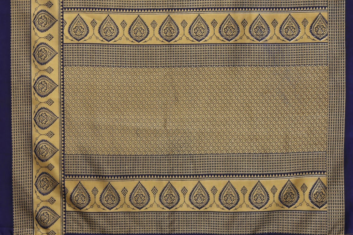 Vamika Navy Blue Printed Art Silk Saree - Distacart