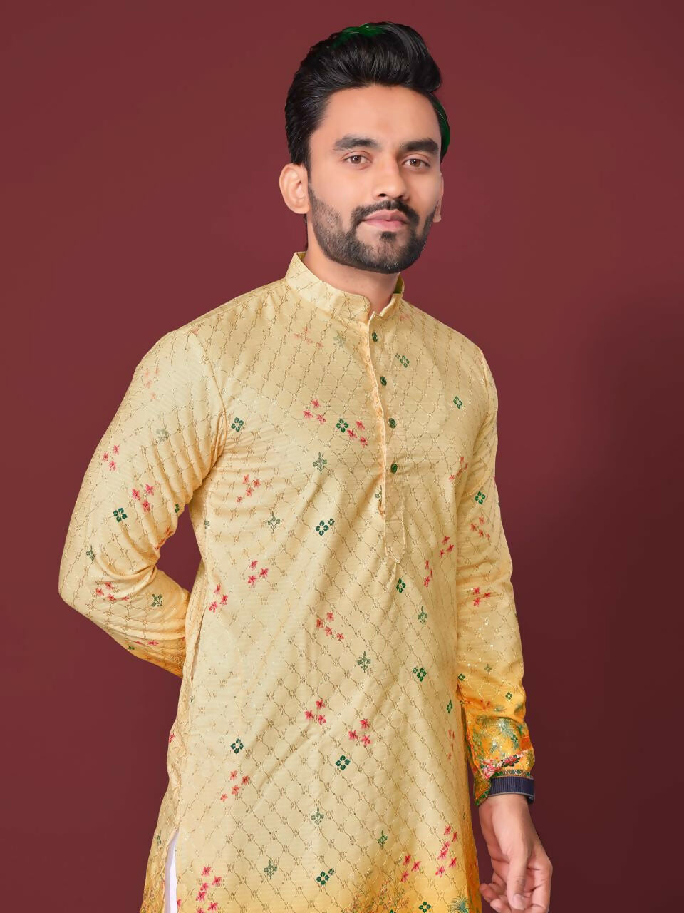 Anaita Yellow Multi Color Kurta - Distacart