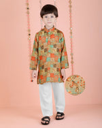 Thumbnail for Joban Fashion Kids Island Cotton Full Sleeves Printed Kurta and Pyjama- Multi - Distacart