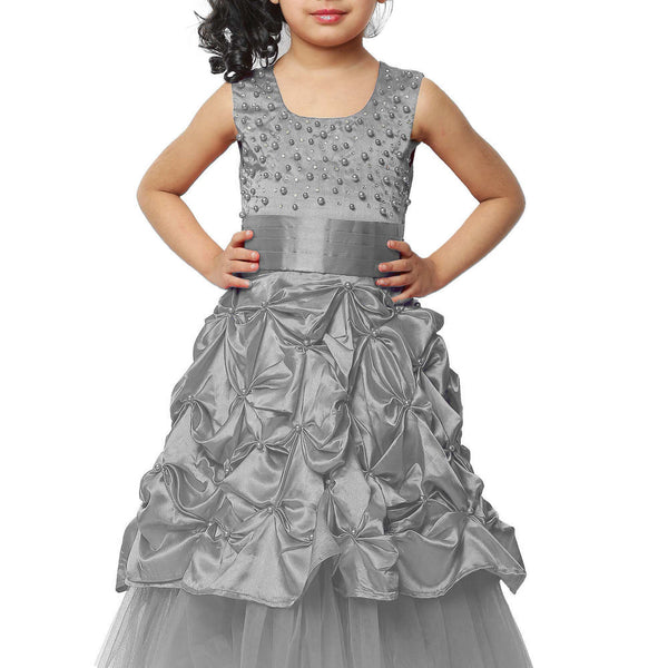 Asmaani Kids Party Wear Stylish Dresses, Perfect for Parties, Functions & Vacations - Grey - Distacart