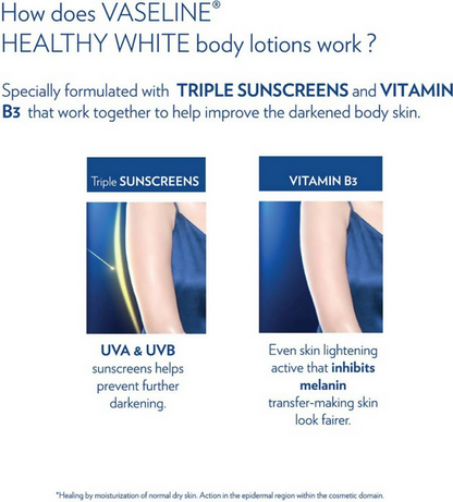 Vaseline Healthy White SPF 24 UVA and UVB protection PA++ - Distacart