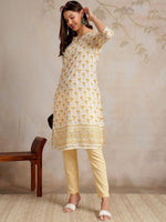 Thumbnail for Anouk Women Floral Printed Chikankari Kurta - Distacart
