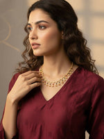 Thumbnail for NVR Women Gold Plated Multicolour Minimal chain - Distacart