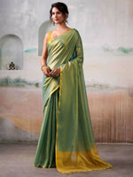 Thumbnail for Astita Tissue Silk Light Green Saree