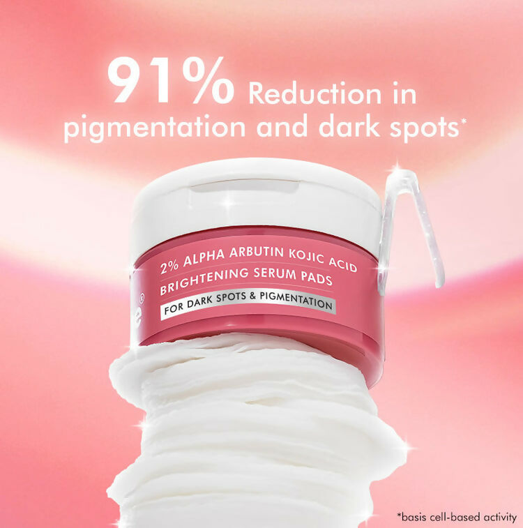 mCaffeine Clear Glow 2% Alpha Arbutin Kojic Acid Brightening Serum Pads - Distacart