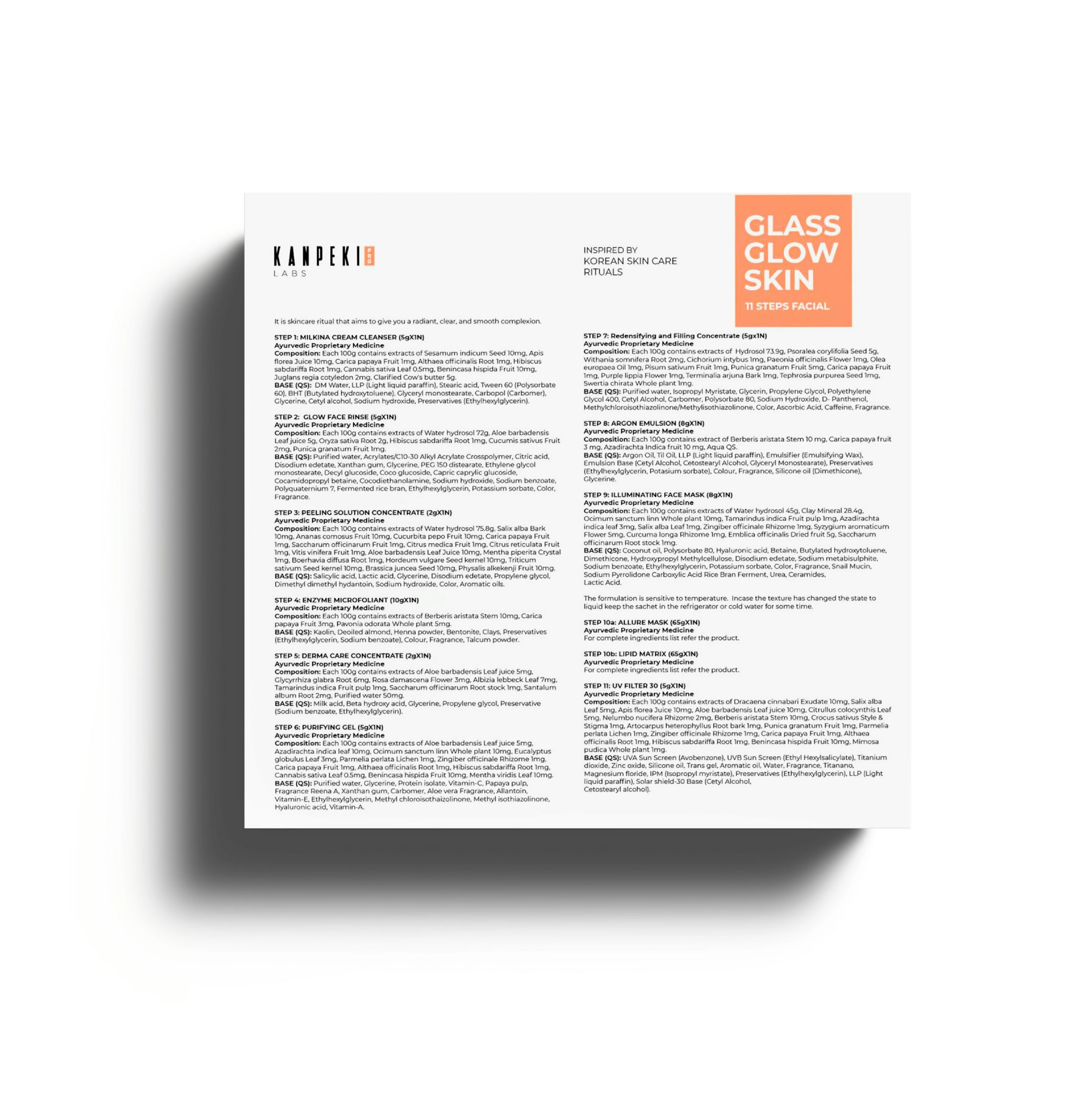 Kanpeki Glass Glow Skin Korean Skincare Rituals Facial Kit