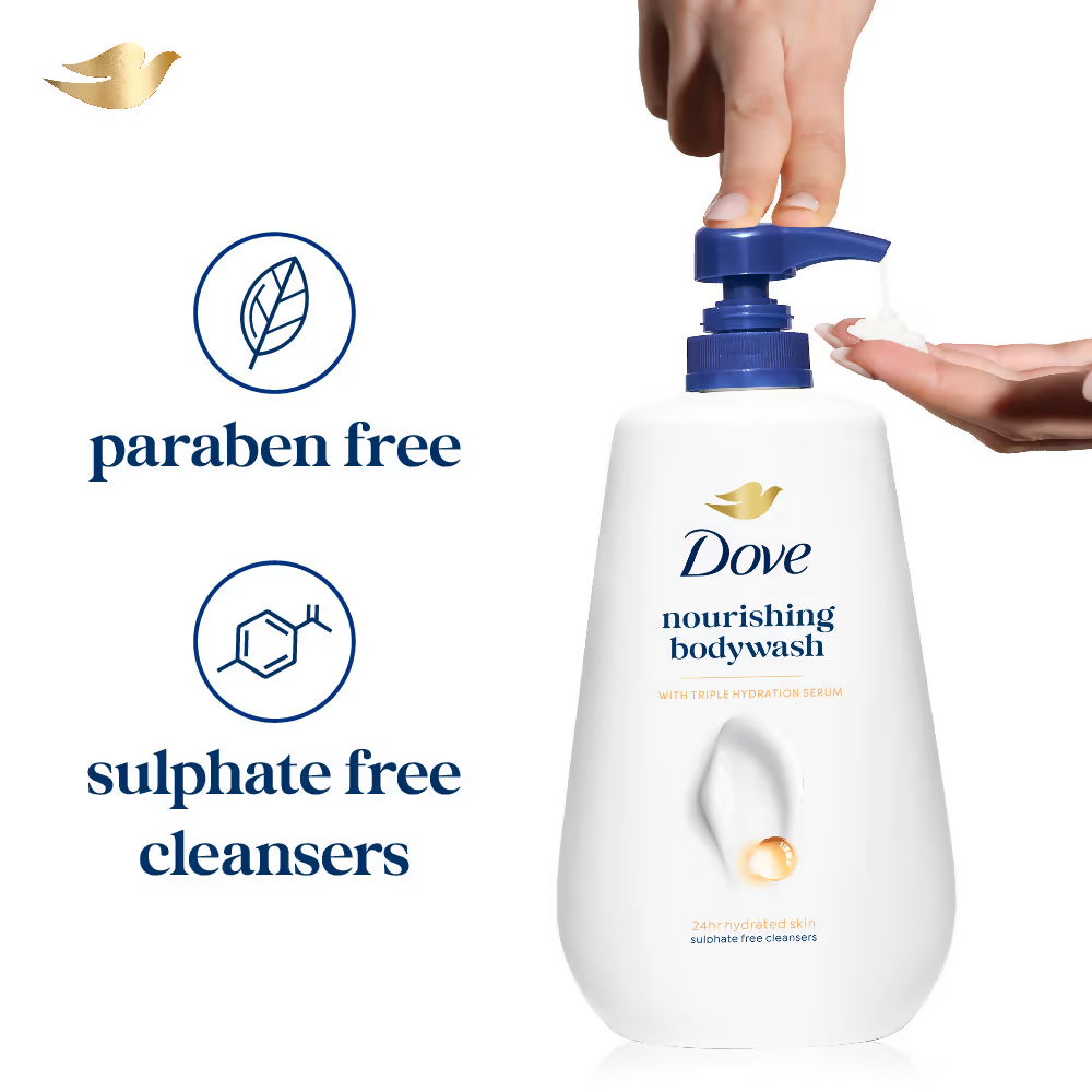 Dove 24 Hr Hydrated Skin Nourishing Body Wash For Soft Smooth Skin - Distacart