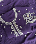 Thumbnail for KC Bollywood Style Purple Georgette Suit For Women - Dista