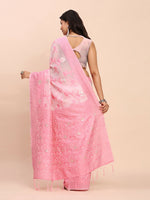 Thumbnail for Astita Linen Cotton Light Pink Saree