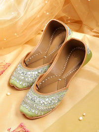 Thumbnail for House of Pataudi Women Ethnic Embellished Mojaris