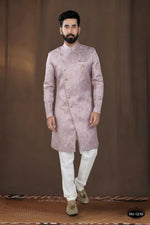 Thumbnail for Joban Fashion Men's Pink Woven Jacquard Kurta with Pyjama - Distacart