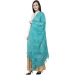 Thumbnail for A R SILK Window Square Regular Dupatta Rama Green Color Dupatta or Chunni