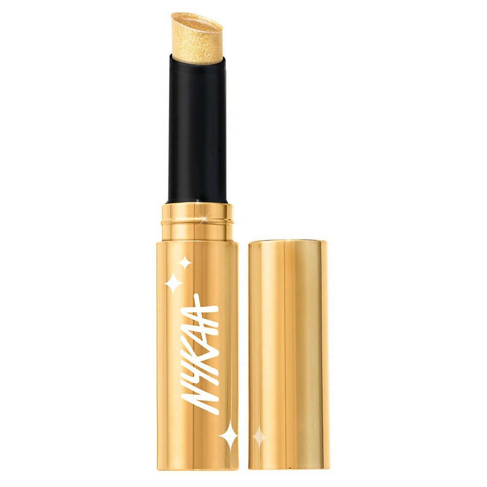 Nykaa Diamond Jelly Cooling Shimmer Eyeshadow Stick - Multi-Use, High Shine Glitter - 24K Gold - Distacart