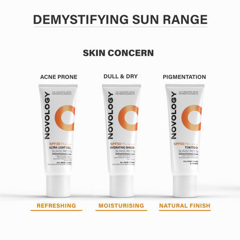 Novology SPF 50 PA++++ Tinted Sunscreen - Distacart