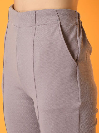 Myshka Women's Lavender Flared Party Trouser - Distacart