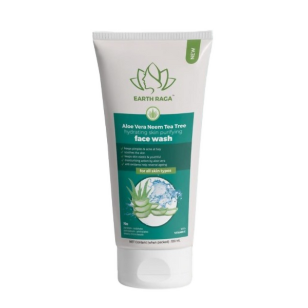 Earthraga Aloe Vera Neem Tea Tree Face Wash - Distacart