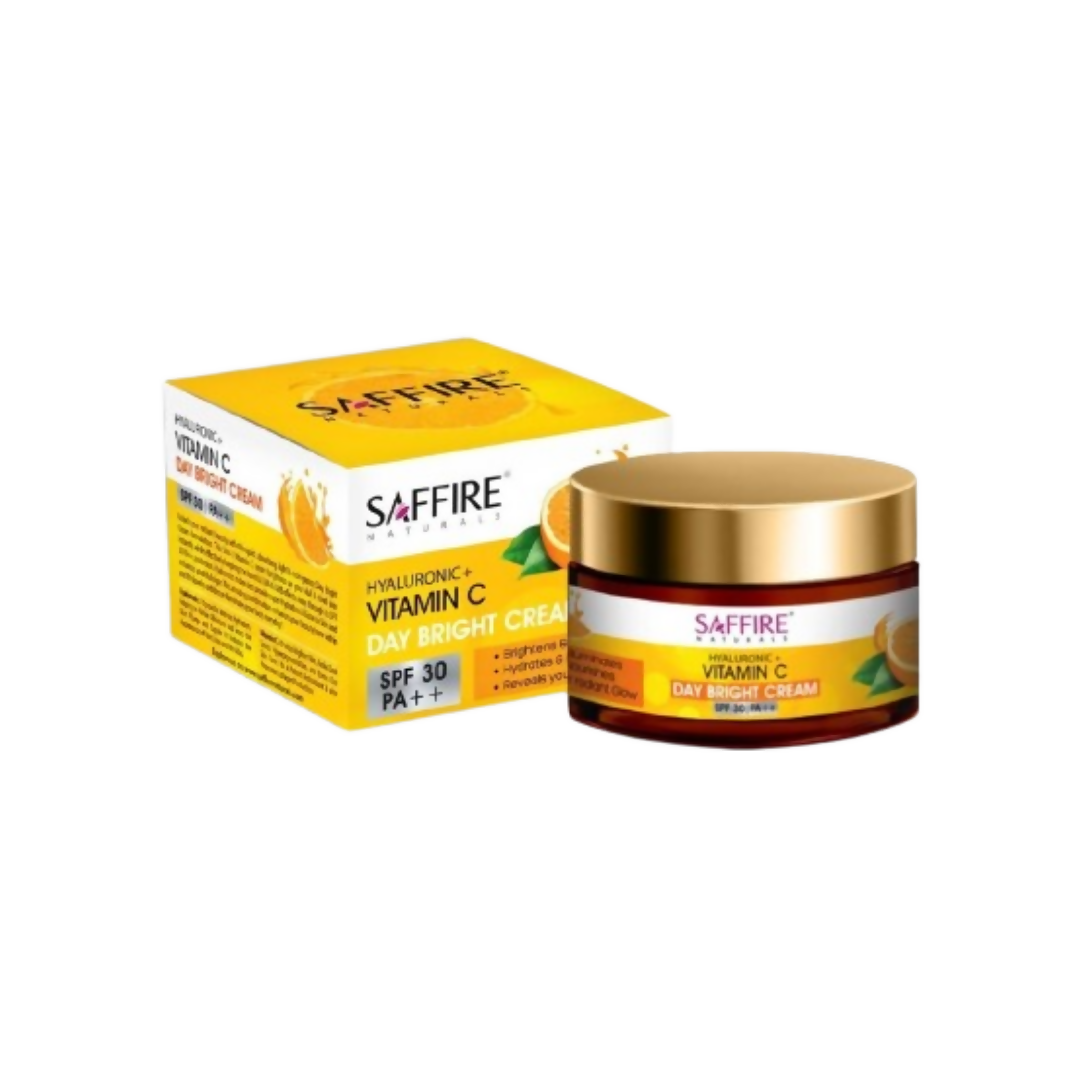 Saffire Naturals Hyaluronic + Vitamin C Day Bright Cream - Distacart