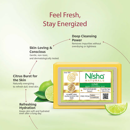 Nisha Lime Body Cleansing Soap Bar - Distacart